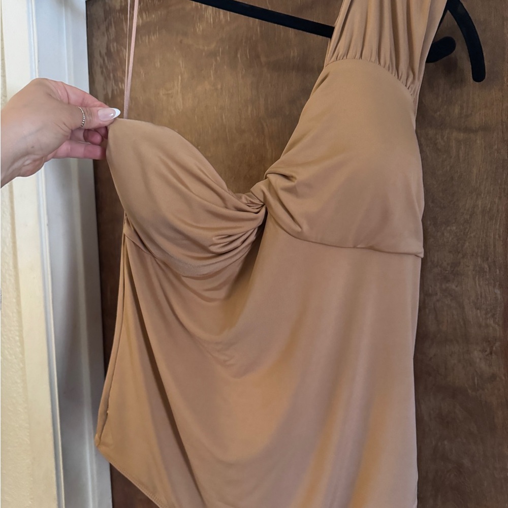 Elegant Tan Halter Top